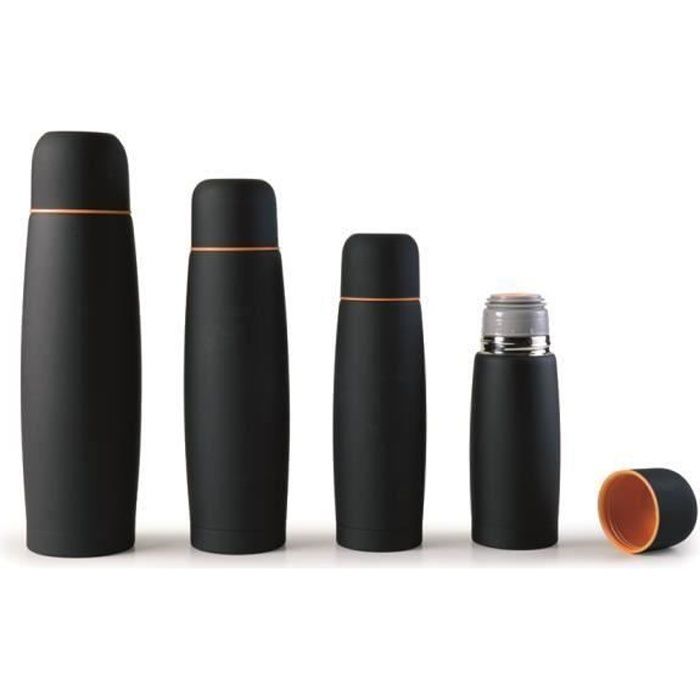 IBILI 745803 Isolierflasche Für Flüssigkeiten, Edelstahl, Schwarz, 20 X 7 X 7 Cm