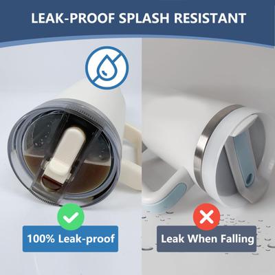 Yousheng Klappstrohhalm-Deckel für 40 oz Becher Auslaufsicherer Ersatz BPA-frei Wiederverwendbarer Becherdeckel für Wasser Saft Milch Tee