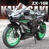 1:12 Kawasaki ZX-10R H2R Motorcycle Toy Model Alloy Diecast Light Sound Shock Absorption Racing Motor Models Collection Gift