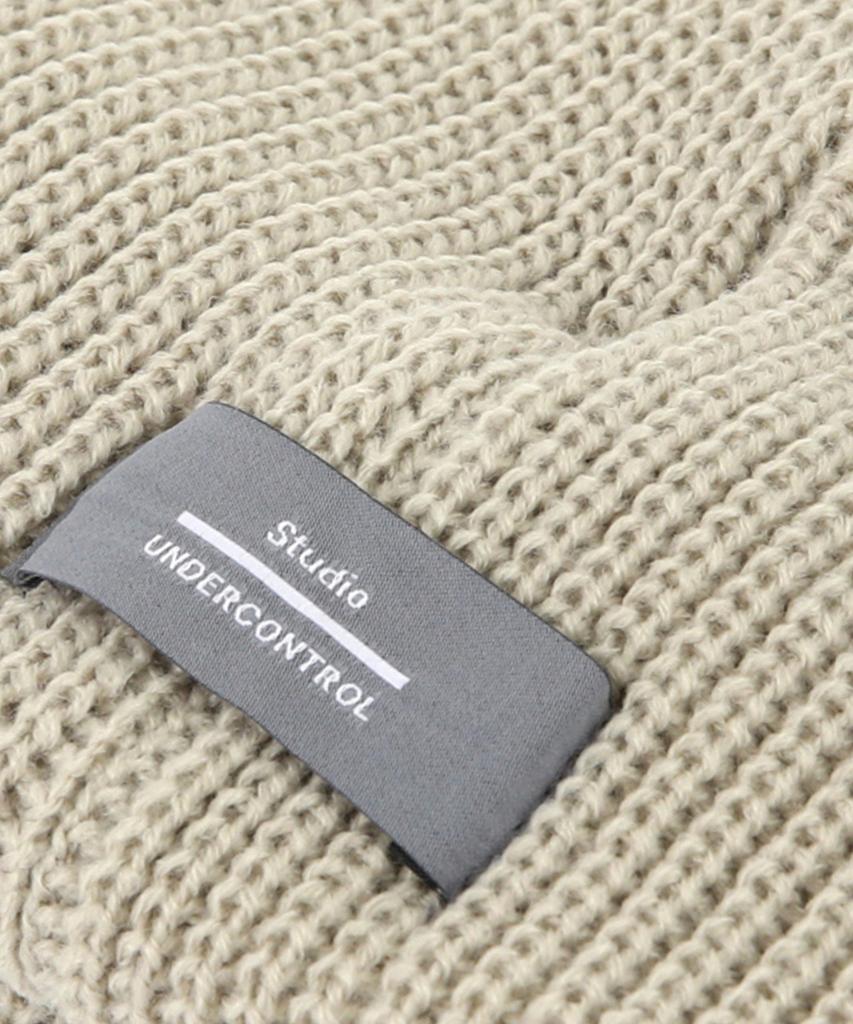 Eondeokeonteulolseutyudio Winter Short Beanie Double Roll Up Beanie / Ac / Field Oatmeal