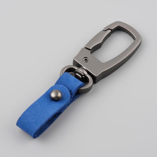 Llavero de alta resistencia de acero inoxidable, sin deformación, galvanizado, antipérdida, hebilla de cuero sintético, llavero antirotura para coche, colgante de bolsa