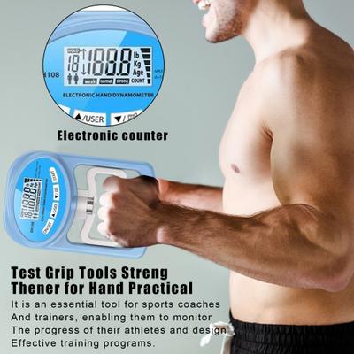 Electric Grip Strength Tester LED Display Hand Grip Dynamometer Adjustable Gripper Trainer Handheld Grip Measurement Meter Hand Grip Power