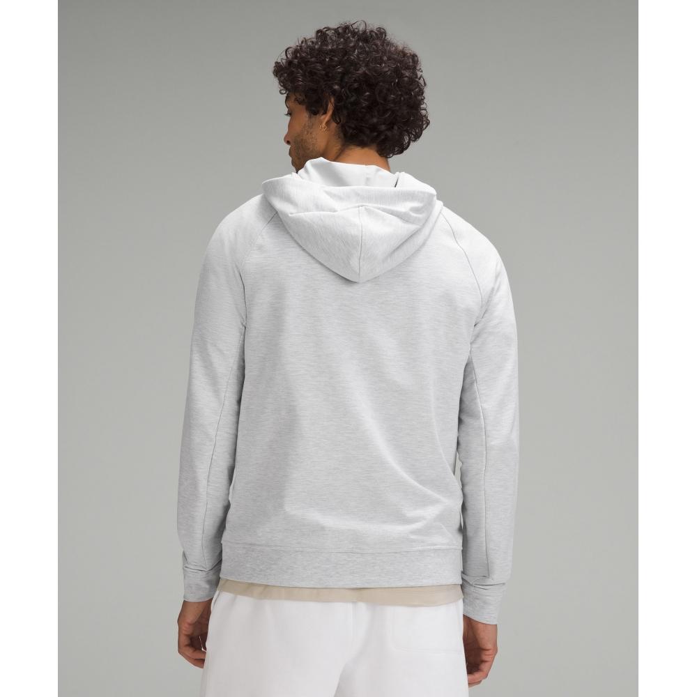 Lululemon City Sweat Full Zip Hoodie Heathered Ultra Light Grey Sea Salt