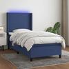VidaXL Slat Bed Base with Mattress and LEDs, Upholstered Bed, Single Bed, Adult Bed for Interior Bedroom, 3138123