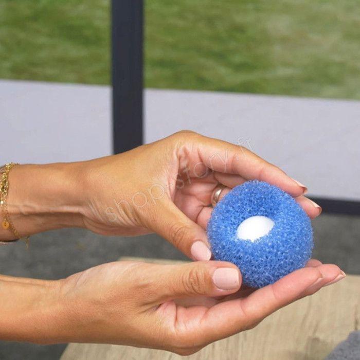 Balles de Lavage Écologiques - WASHBALL - Pack de 4 - Réduction de Lessive - Élimination des Peluches - Durable