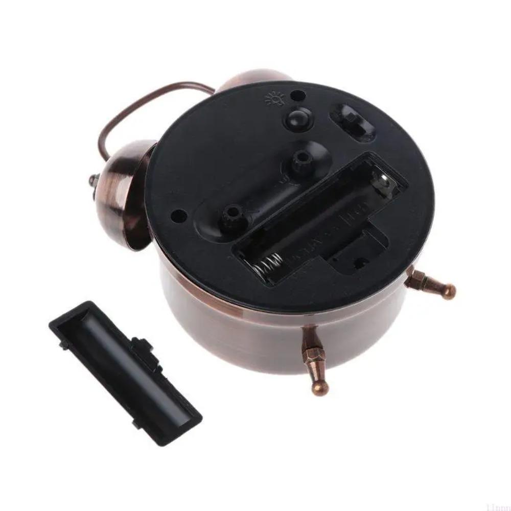 Metal Vintage Alarm Clock Double Bells Bedside Clock Mini Table Clock  Dormitory