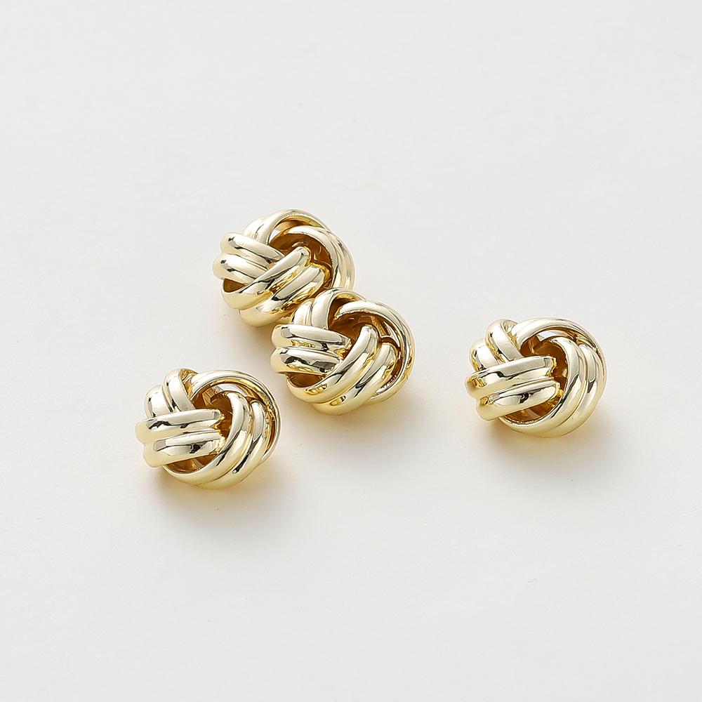 

5pcs/lot 14K 18K Gold Color Plated Necklace Woven Texture Spacer Beads Loose Spacer DIY Jewelry Earrings Bracelate Making 10mm
