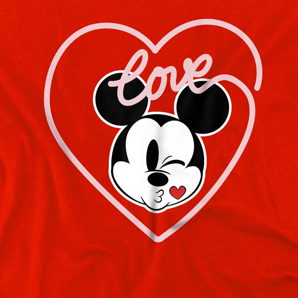 Disney Childrens/Kids Love Mickey Mouse Kiss Pullover Hoodie