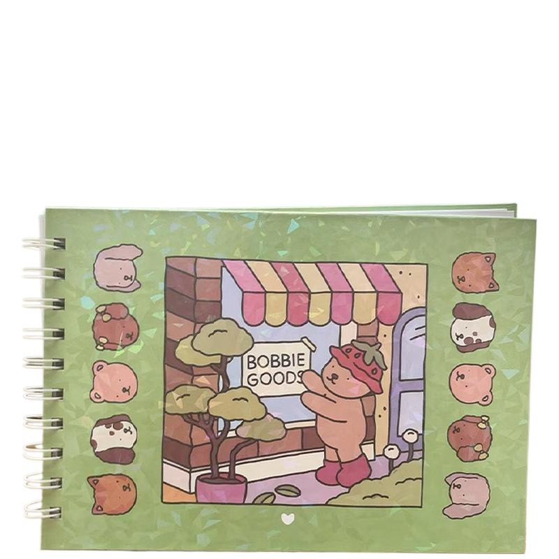 

1pc Watercolor Coloring Book Children s Drawing Book Student Sketching Portable Drawing Painting Supplies зелений