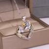 Glitter Unicorn Letter Printed Pendant Necklace Charm Chain for Women Kids Family Birthday Gift
