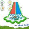 Inflatable Floating Lounge Chair with Sunshade - Glow-in-the-Dark Outdoor Tanning Pool, Water Slide Toy for Sunbathing & Splashing