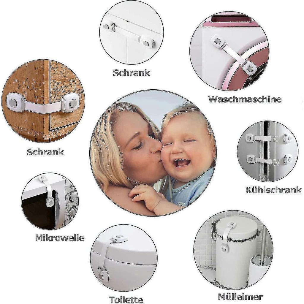 Baby Safety Door Block 6 Pieces, Drawer Blocks Cupboard Latches And Fridge Safety Child Closet Baby Protection Home