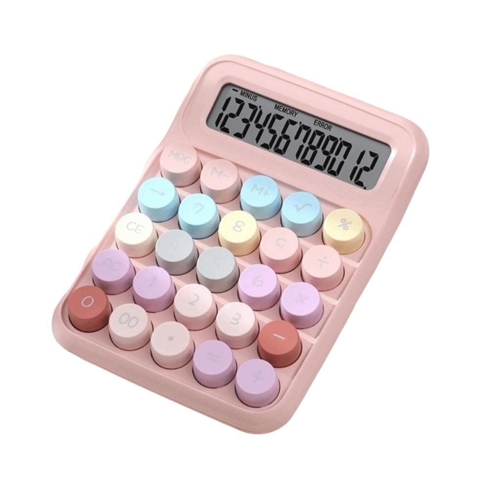 Large LCD Display Mechanical Key Calculator ABS Material Portable Calculator Home
