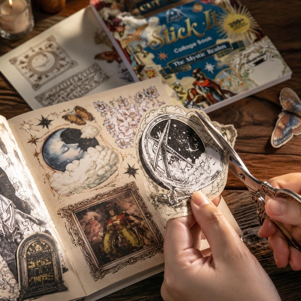 The Cut Out and Stick It Collage Book The Mystic Realm Over 200 Paper Cutouts and Collage Images for Creative Art Projects and Crafting Activities