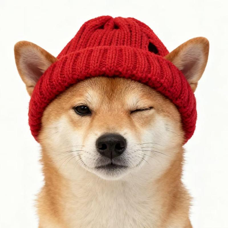 Malteser Hund Mütze Gemütlich Weich Gestrickt Mit Ohrenklappen Hält Warm Für Kleine Hunde Winter Innen-/Außenbereich