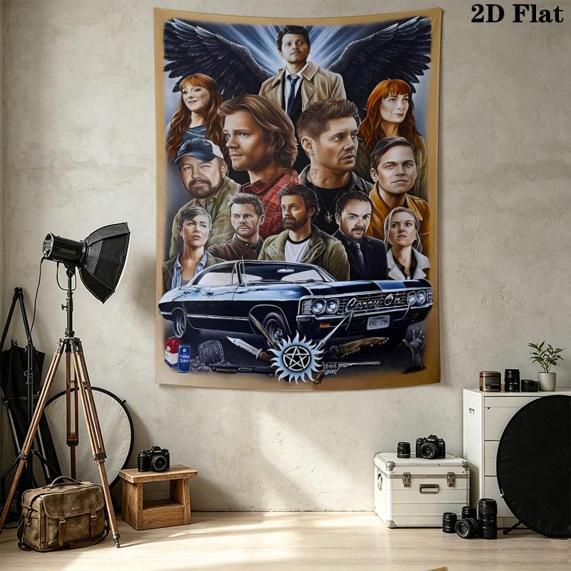 Supernatural Wall Tapestry Aesthetic Wall Hanging Printed Fabric Blanket Decorative Tapestries For Bedroom Living Room Home Decor