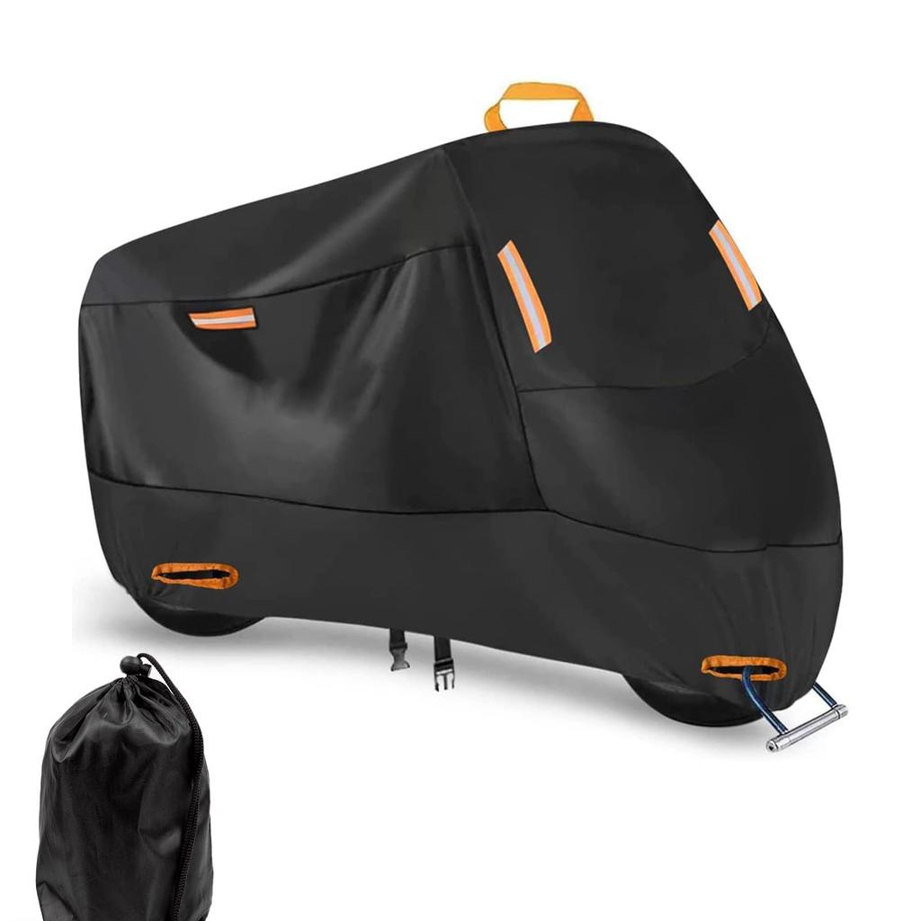 Motorcycle Cover, Thick, Car Body Cover, Motorcycle Cover, Waterproof, Heat Resistant, XXL (90.1 x