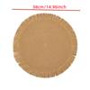 1PC Round Linen Solid Color Dining Table Mat Fashion Style Western Dining Table Bowl Cup Placemats Table Decoration