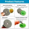 1Pcs  Dry Polishing Disc for Angle Grinder Ceramic Tile Trimming Edge Chamfering & Marble Quartz Polishing Tool