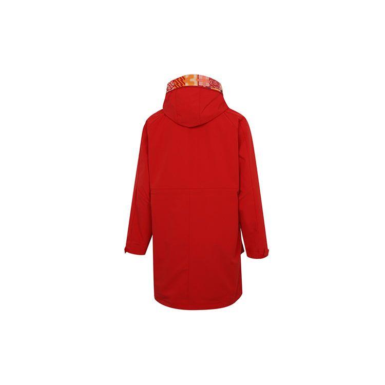 Adidas Cny Tiger Year Limited Edition Fleece-Lined Mid-Length Woven Hooded Jacket Women Outerwear Crimson HI3263