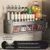Kitchen Wall-Mounted 3-Compartment Spice Organizer