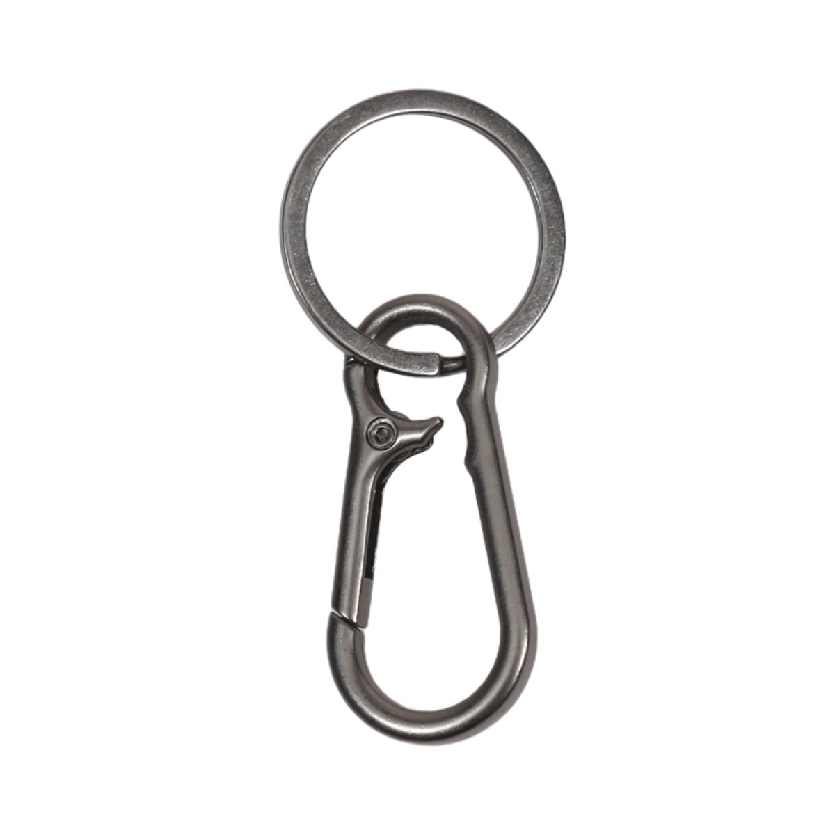 

Zinc Alloy Car Key Chain Anti-Lost Keychain with KeyRing Simple Gourd Buckle Carabiner Keychain Auto Waist Belt Clip Holder one size чёрный