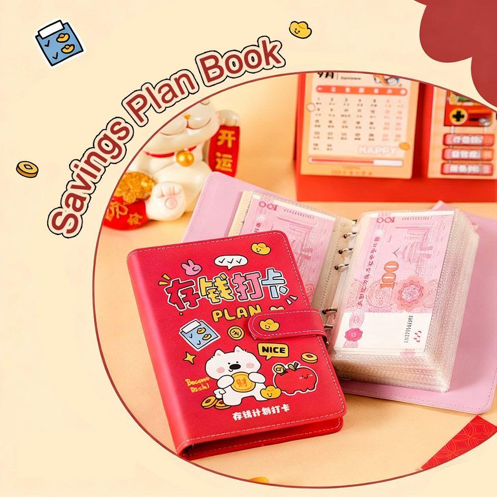 Puppy 100 Envelopes Money Saving Challeng Large Capacity Waterproof Savings Challenges Sheets Save Money Savings Challenges Book