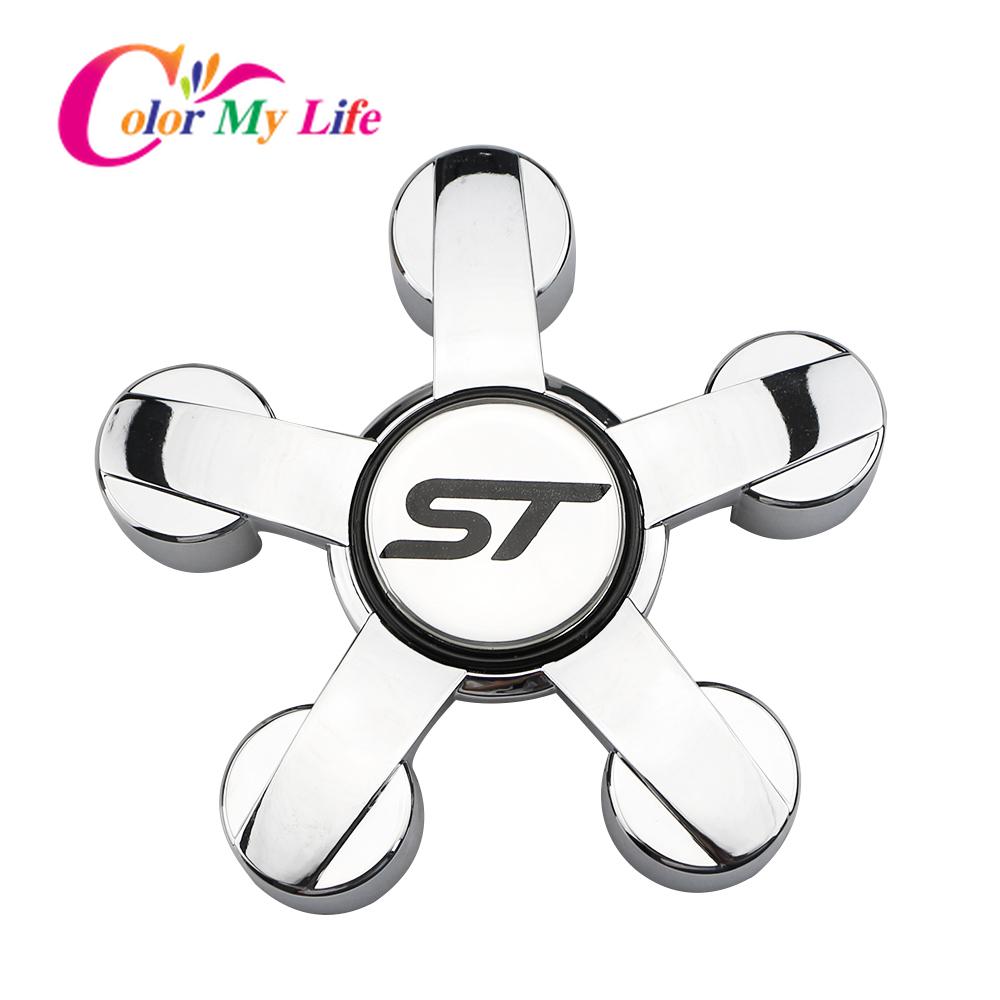 Color My Life 4Pcs/Set Upgrade Car Wheel Screws Protection Cover Wheel Cap Trim for Ford Focus 3 4 2015 - 2018