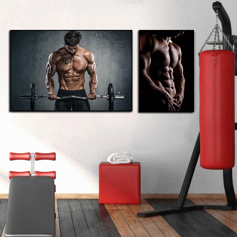 Sexy Bodybuilding Girl Muscle Fitness Poster and Prints Sports Canvas Painting Wall Art Picture for Gym Living Room Home Decor