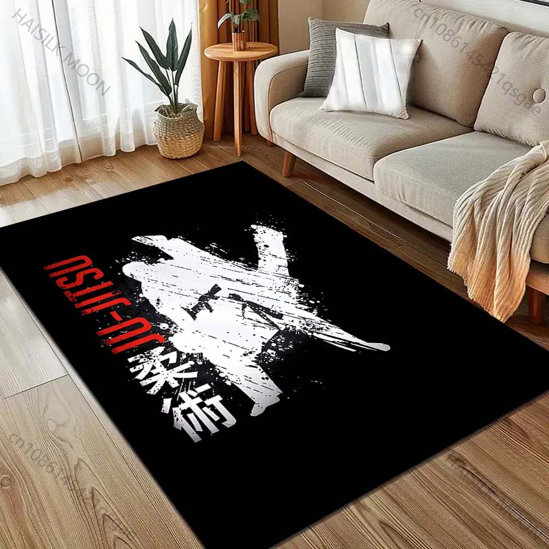 1PC Brazilian Jiu-Jitsu Print Carpet for Living Room Bedroom Sofa Doormat Home Decor Area Rug Non-slip Exercise Room Floor Mat