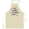 Kitchen Apron - Colette (Planetee) - Breton Impression - Thick Resistant Cotton - Adjustable Ties
