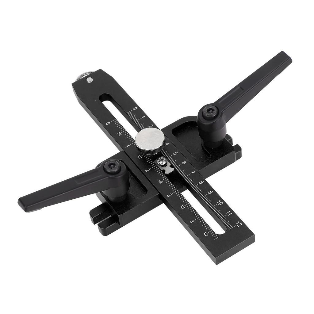 Table Saw Jig with Roller Dual Scale Woodworking Thin Ripping Locator Fits for 3Celsius4x3Celsius8 3Celsius8x1Celsius4 Inch T Slot