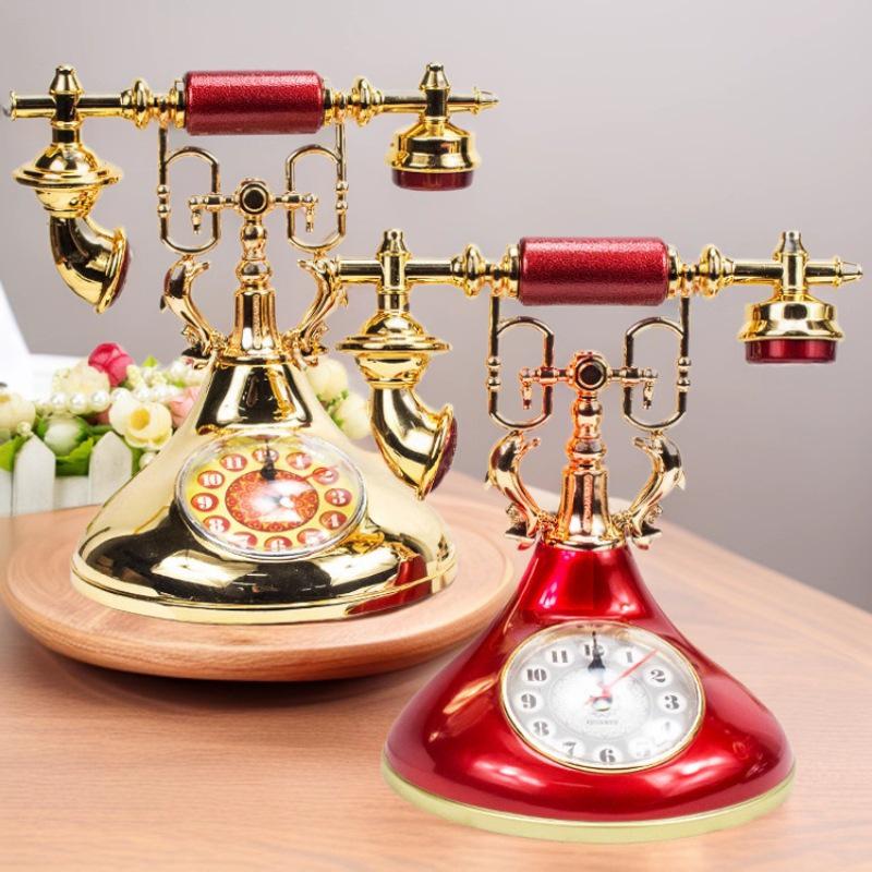 European Retro Desk Clock - Modern, Creative, Stylish Alarm Clock for Living Room and Students