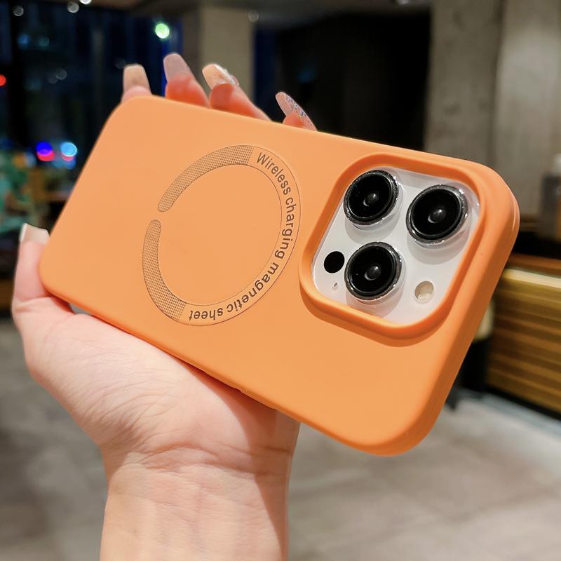 

Роскошный жидкий силиконовый магнитный мягкий чехол для Magsafe iPhone 15 14 Plus 13 12 11 Pro Max противоударный чехол для телефона с беспроводной зарядкой