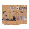 Halloween Gift Box Kraft Paper Box Clear Window Wrapping Treat Paper Pack Party Favor Versatile Holiday Wrapping  Bag