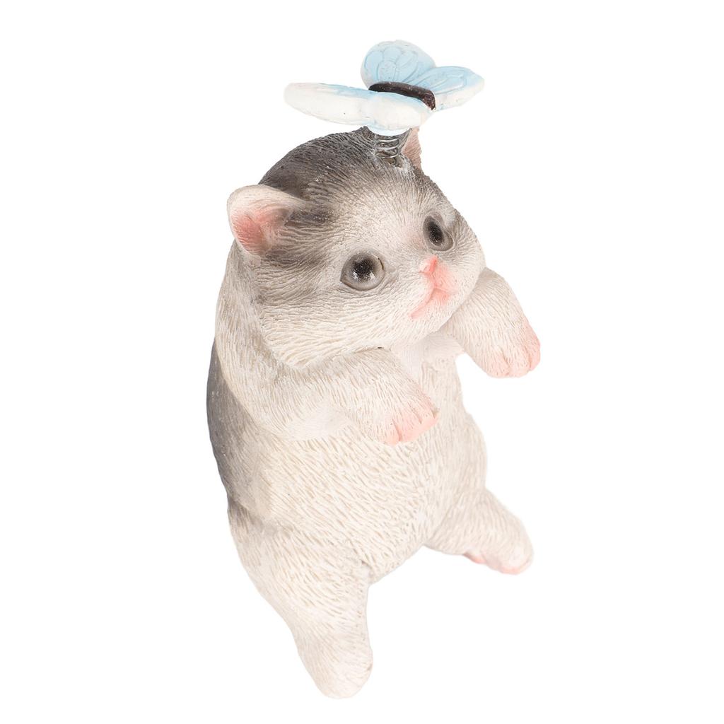 Cat Pot Hanger Statue Cute Animal Planter Hanging Ornaments Resin Flower Pot Hugger for Garden Yard