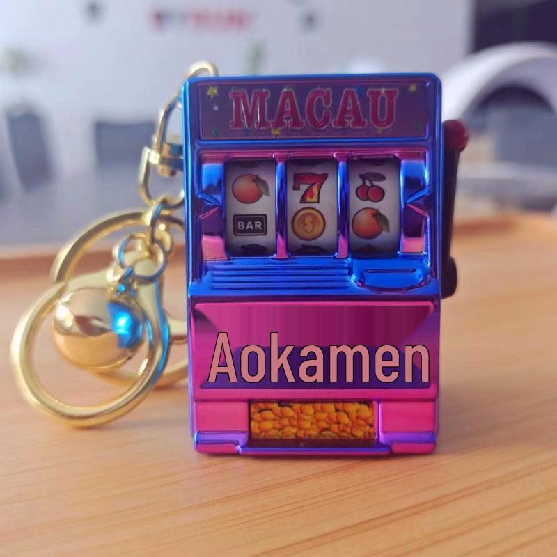 Mini Fruit Slot Machine Keychain: Fun Mixed Bag Pendant for All