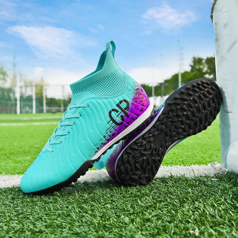 Teenagers Adults Plus Size High Top Short Nail Soccer Shoes Training Sports Shoes Children's Soccer Shoes