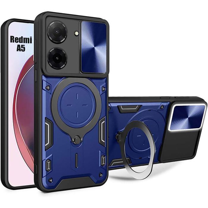 Coque de protection - E.F.CONNECTION - Pour Xiaomi Redmi A5 - Antichoc - Anneau Magnétique - Protection Caméra