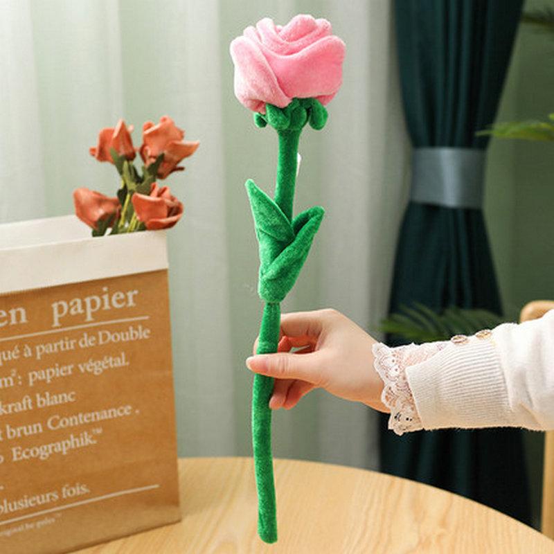 

1 шт., мягкая плюшевая игрушка с рисунком розы, креативная пряжка для штор, украшение дома, рождественский подарок на день Святого Валентина для девочки 30cm