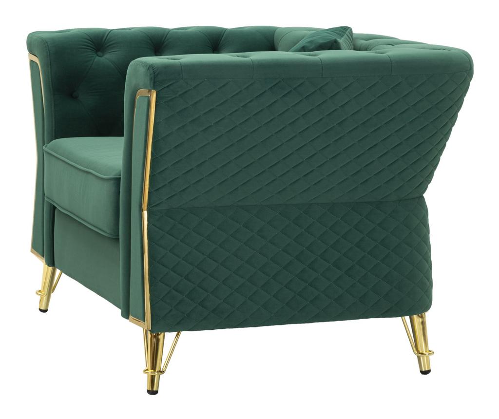Armchair Emy Green With Cushion  Cm 104X83X76