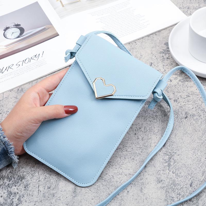 Women's Trendy PU Leather Phone Wallet & Retro Crossbody Coin Purse
