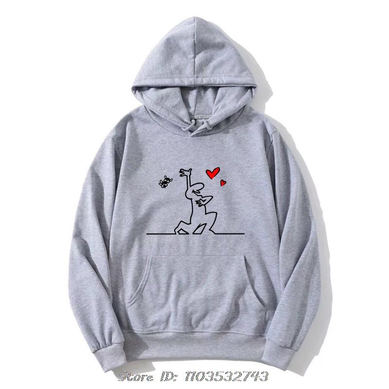La Linea The Line Osvaldo Cavandoli TV New Men's Women Oversized Hoodie Fashion Cotton Pullover Hoody Clothing Oversized Tops