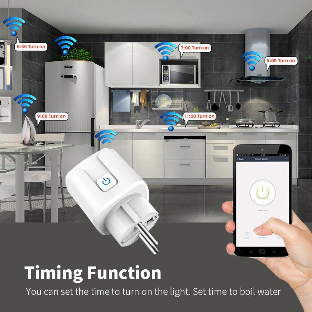 Matter Smart 16A European Socket with WiFi Metering & Alexa Control