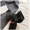 Y2K Cool Hot Girls Shoulder Tote Bags Vintage Pu Leather Ladies Underarm Bag Thread Design Female Small Purse Handbags