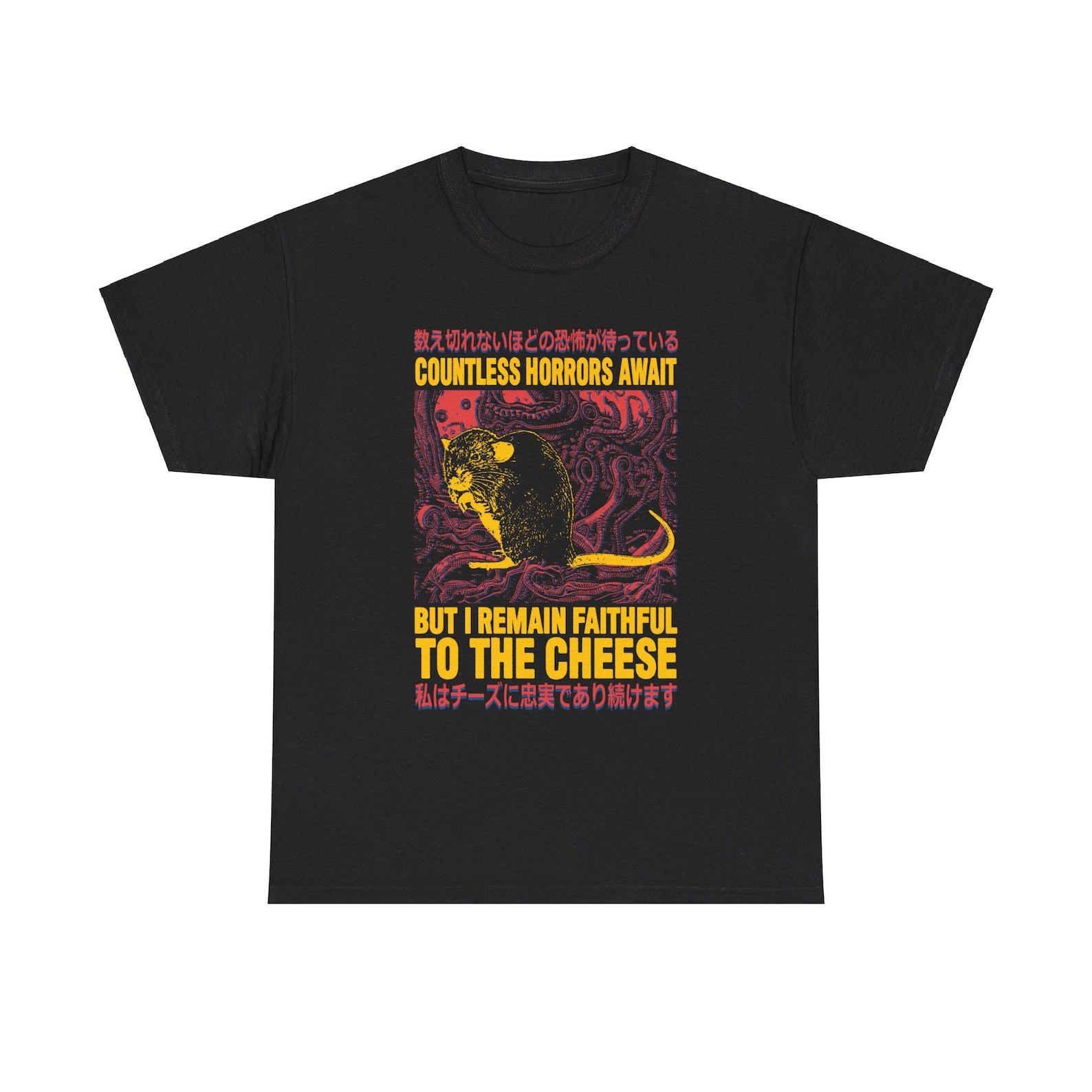 Faithful to the Cheese Japanese Horror Rat T-Shirt S