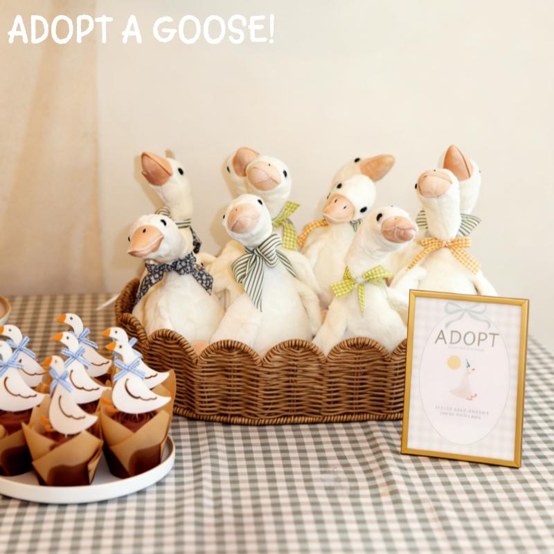 6-12PCS One Silly Goose Party Favors 9.8IN Goose Stuffed Animal Plush Toy for Birthday Decoration Baby Shower Party Gifts