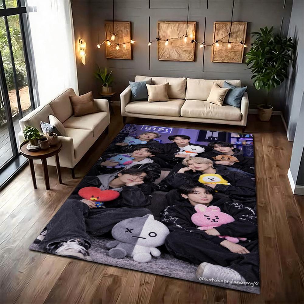 Seventeen Chibi Art Carpet Soft Rug Plush Rug Thick Rug Kitchen Floor Mat Hallway Runner Low Maintenance