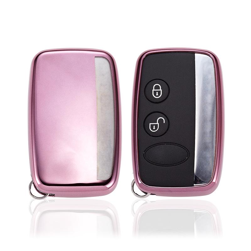 KAKTUS TPU Car Key Case for Land Rover - Soft Rubber Shell with Buckle Set