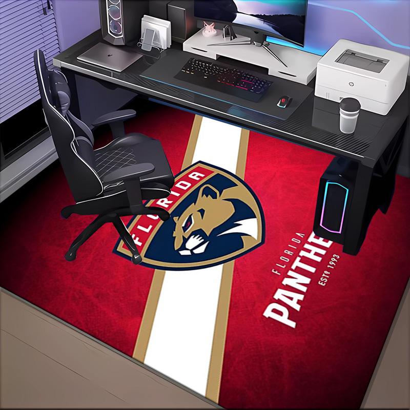 Panthers Team Spirit Floor Mat for Living Room, Game Rooms, Office, Bedroom, Office Floor Mat Playful Design, Christmas fan gifts
